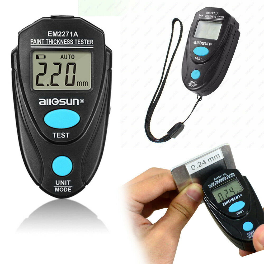 1pc LCD Digital Car Paint Coating Thickness Probe Tester Gauge Meter Measuring
