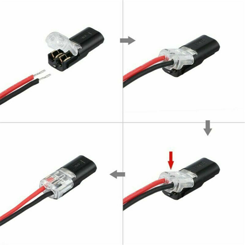 10x 2 Pin Way Plug Auto Waterproof Electrical Connector Wire Cable Automotive US
