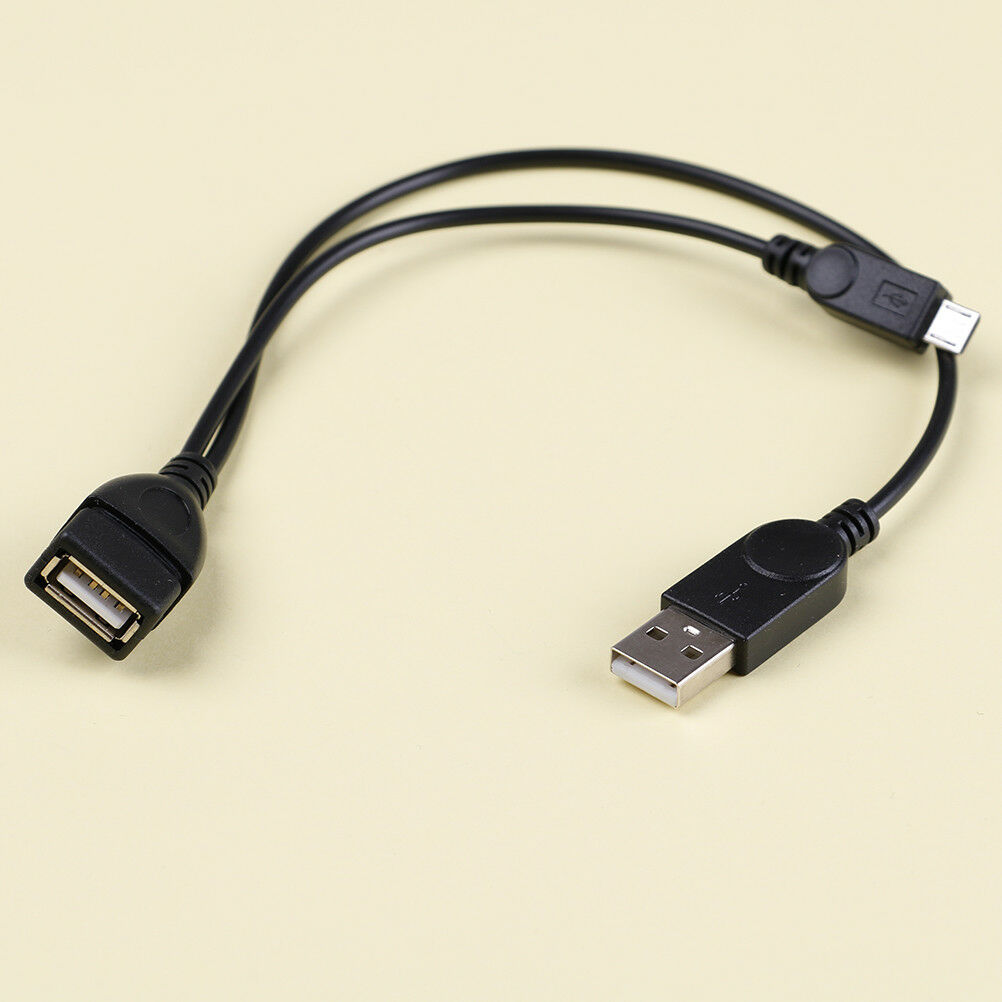Micro USB Male To USB Female Host OTG USB Cable Y Splitter For Cell Phon.l8