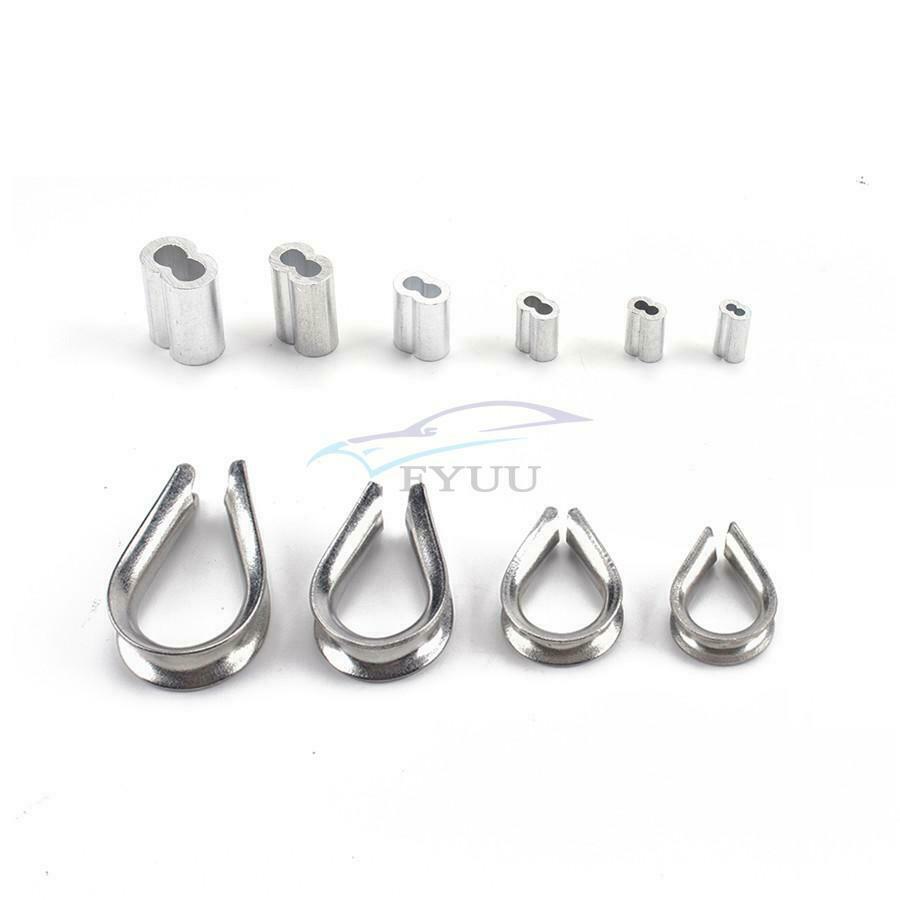 195PCS Stainless Steel Casing and 6 Size Aluminum Crimp Ring Casing Sorting Kit