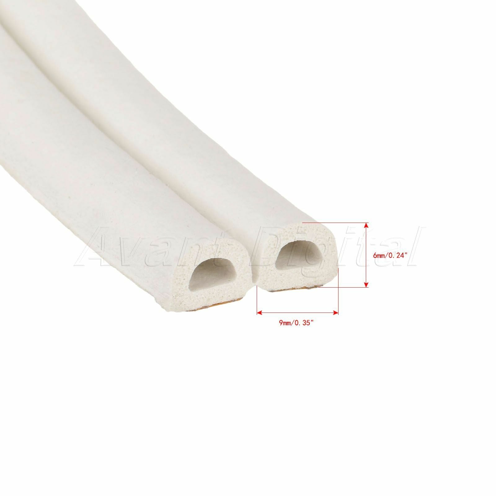 5M D Type Seal Strip Self Adhesive Auto Car Window Door Draught Excluder Foam