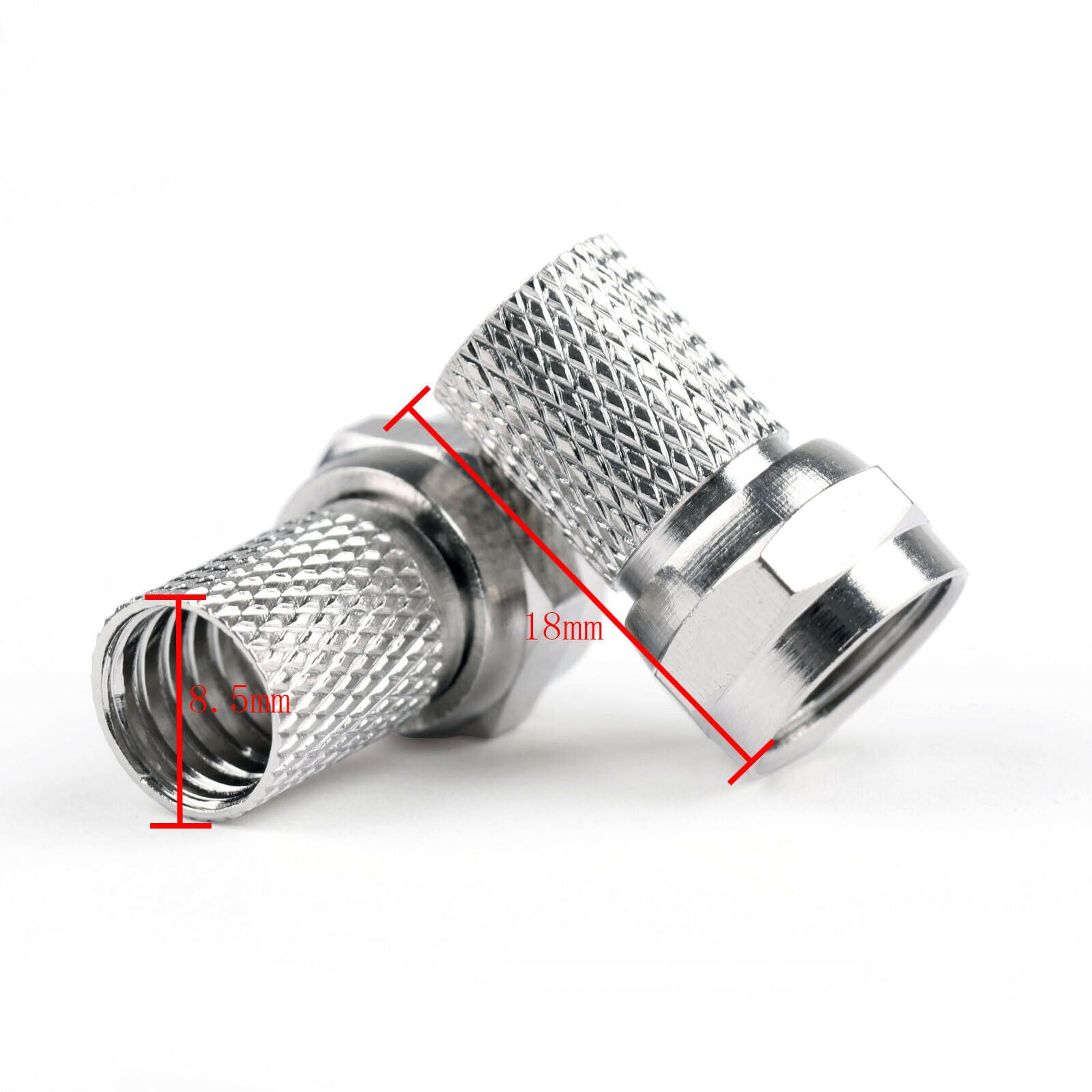 10x F Plug Connectors Screw Twist Coax For RG6 Satellite VIRGIN TV Aerial Cable