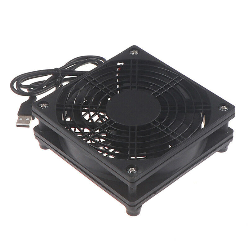 Router fan DIY PC Cooler TV Box Wireless Cooling  5V USB power 120mm fanBDAU