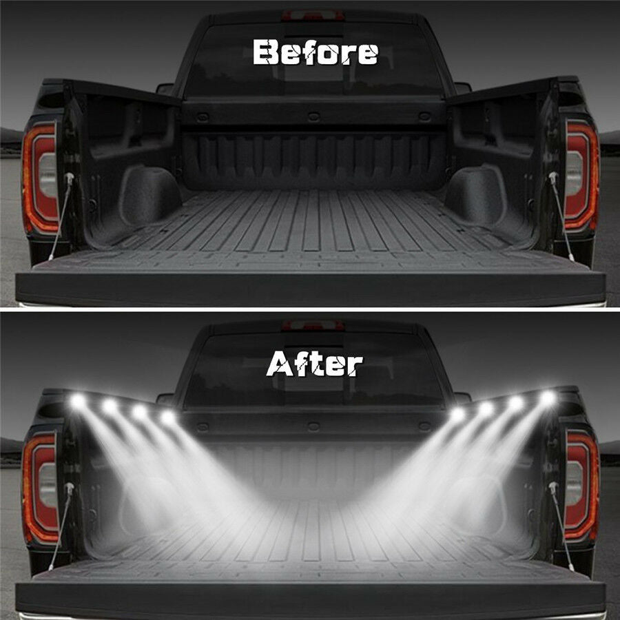 Universal 8pc 48LED RGB Truck Bed Lighting Under Body Atmosphere Light RF Remote