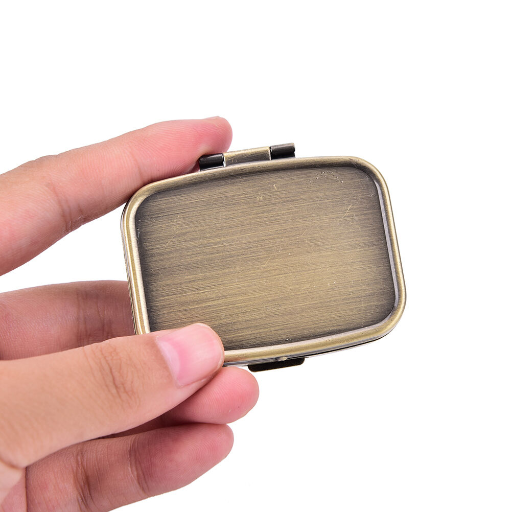 1X Metal Pill Box Medicine Organizer Container Jewellery Case Storage Hol.l8