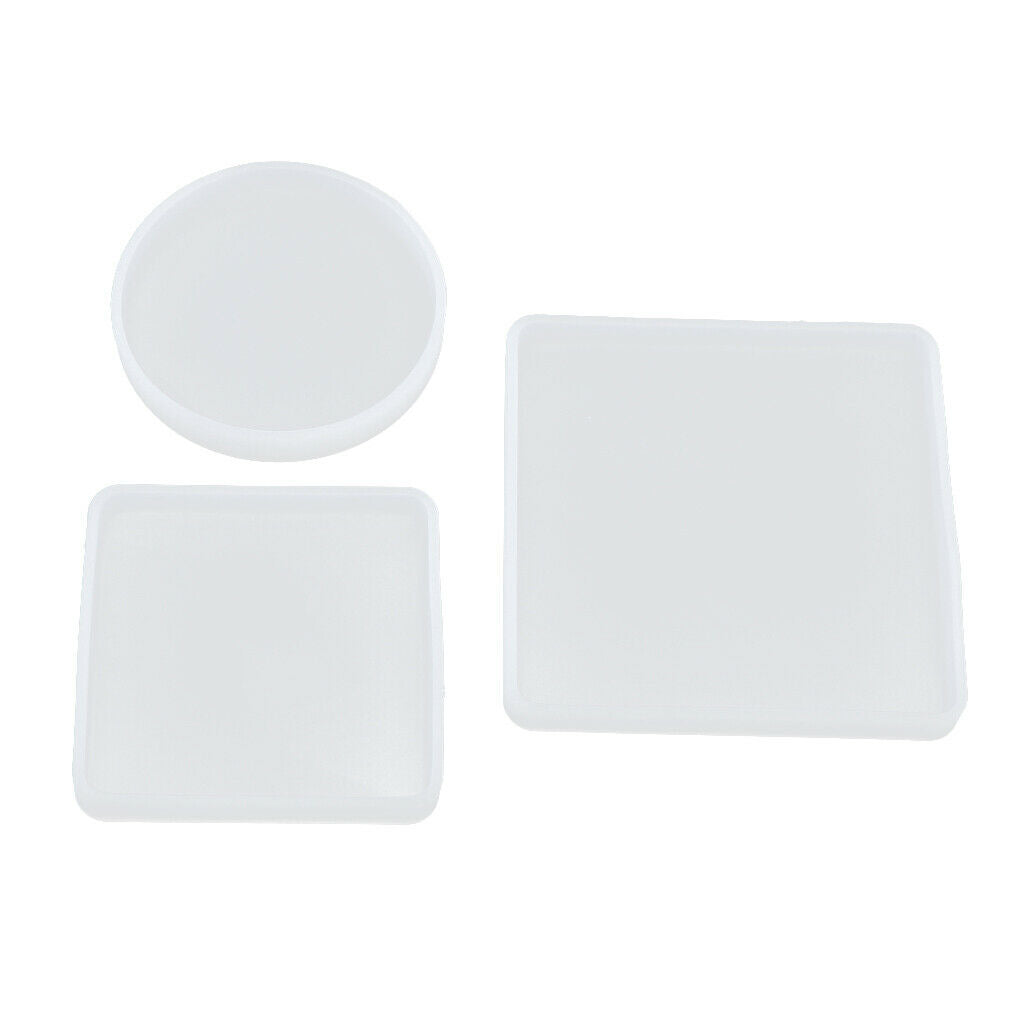 3 Pieces Clear Silicone Epoxy Casting Molds Jewelry Making Molds Supplies