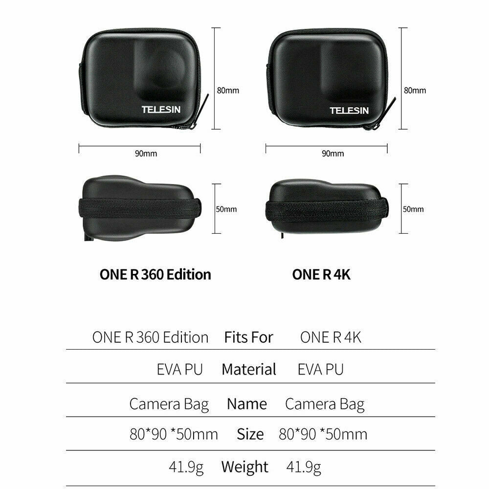 Mini Camera Bag Protect EVA PU Carrying Case Portable fit for Insta360 ONE R