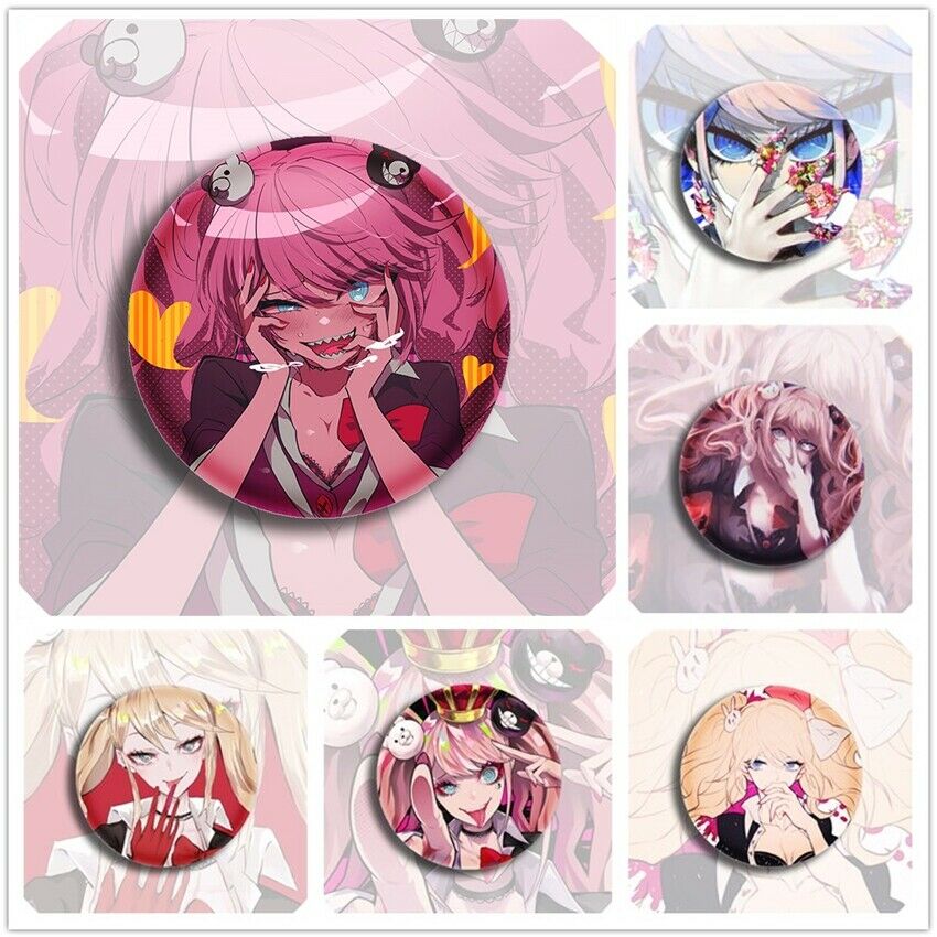 Danganronpa Enoshima Junko Badges 6 Pieces Pins Schoolbag 2.3"