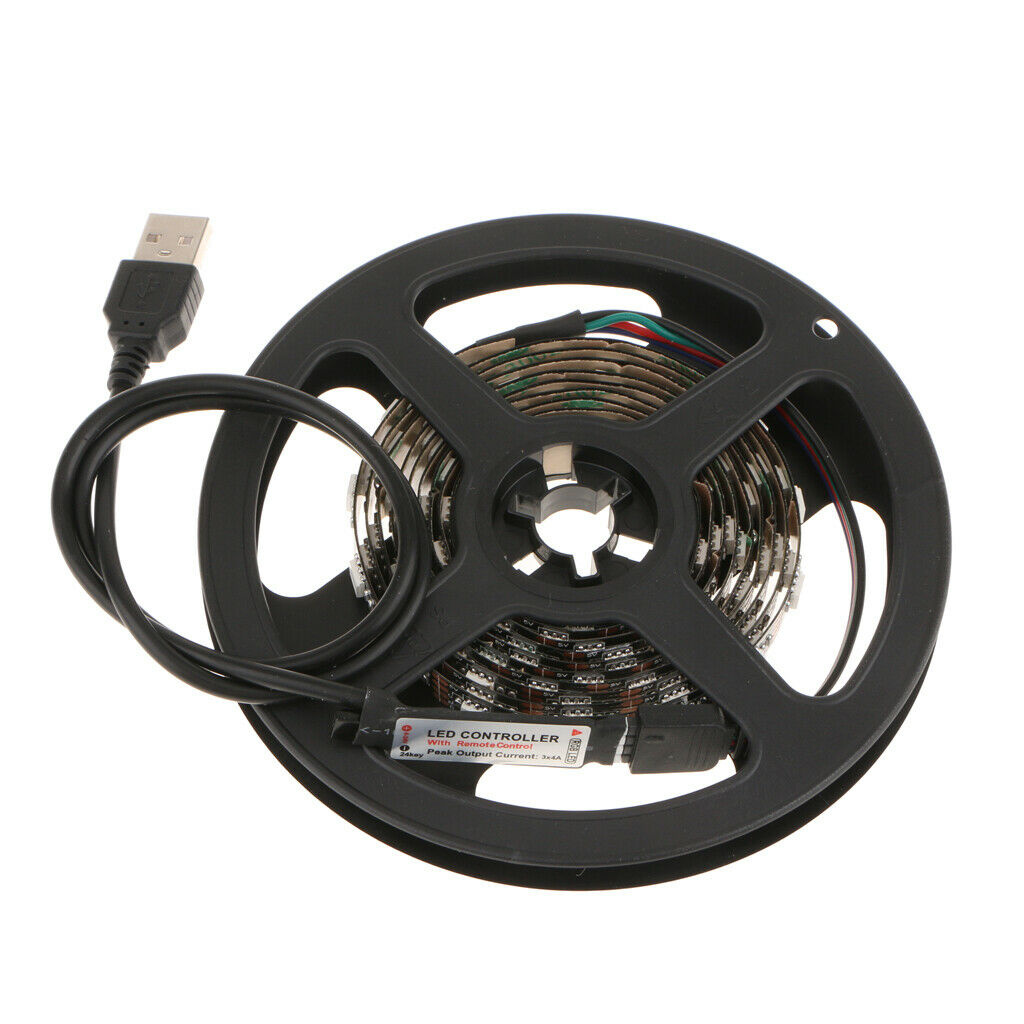 LED Strip Rope Light Flexible LED Ribbon with Remote Control 60LEDs-2M