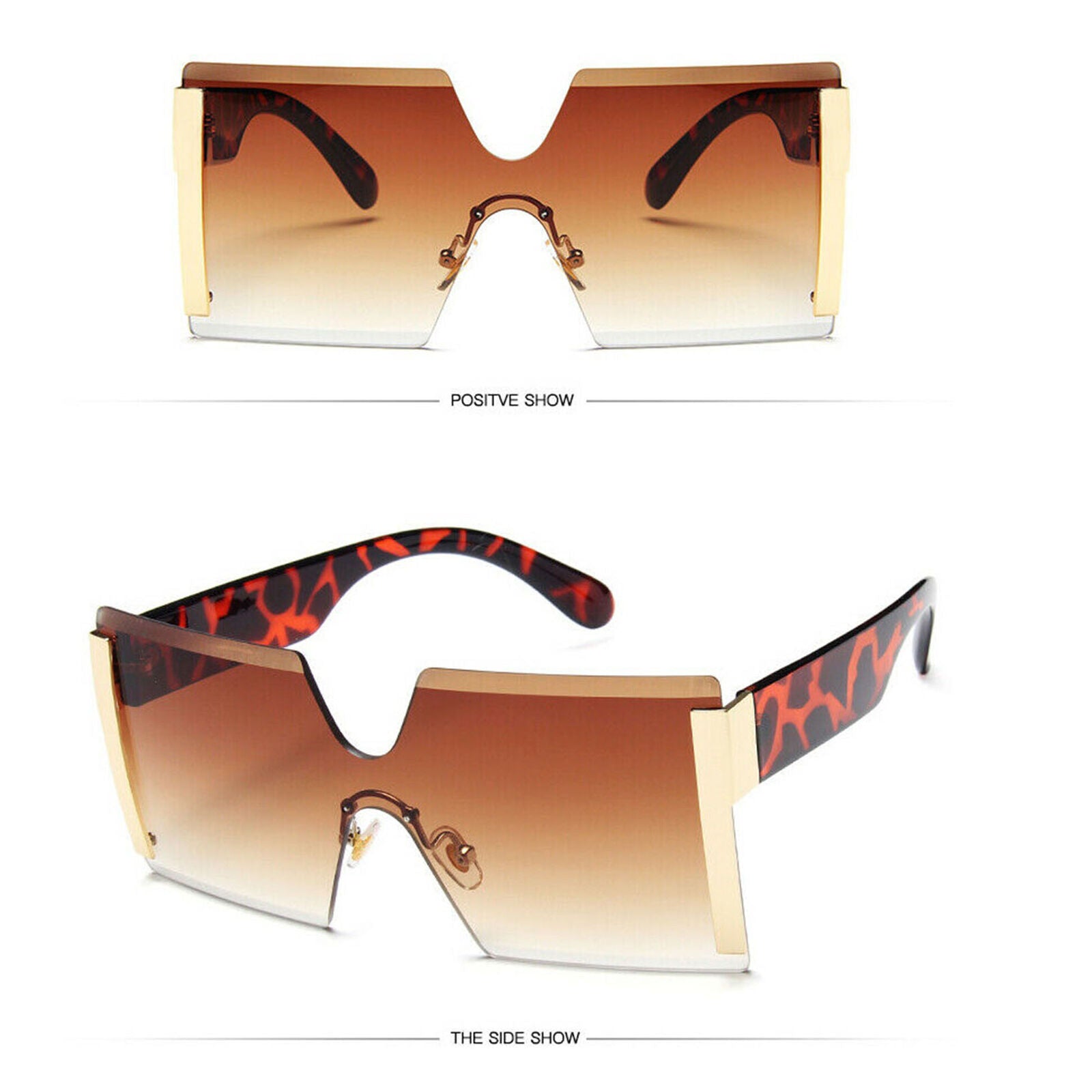 Womens Mens Fashion Sunglasses Rimless SQUARE Shades CUTE Glasses Eyewear UV400