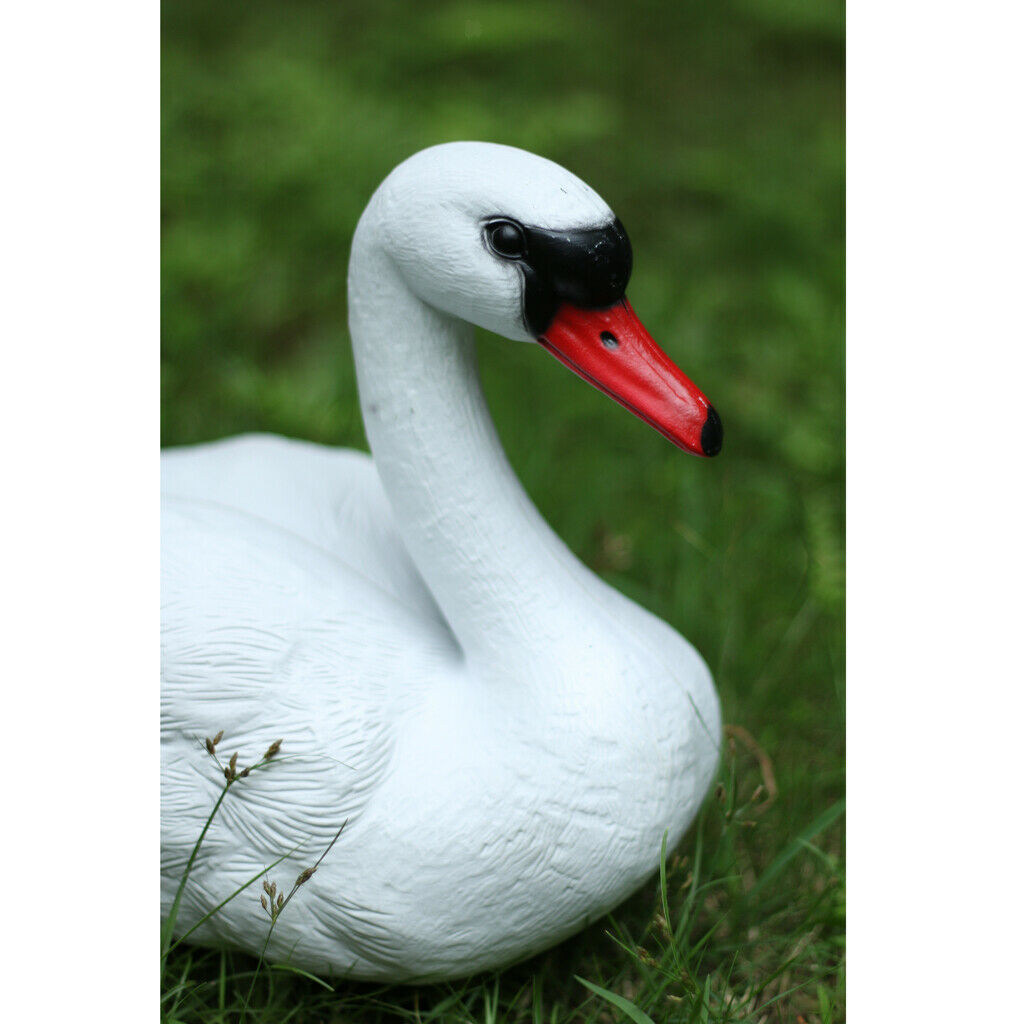 2Piece Plastic Floating Swan& Mallard Duck Decoy for Hunting &Fishing Garden