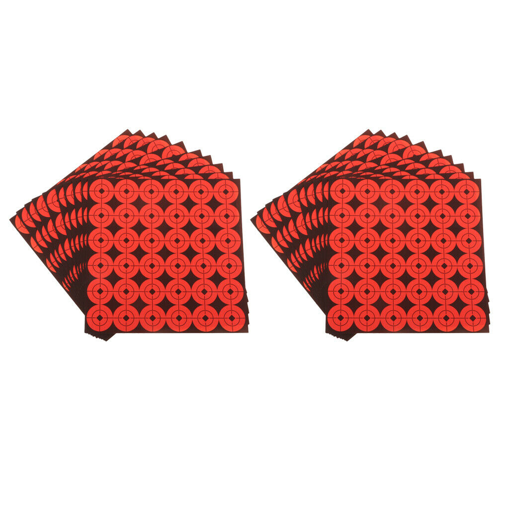 720 Pieces of Visibility Target Shooting Orange Paper Stickers