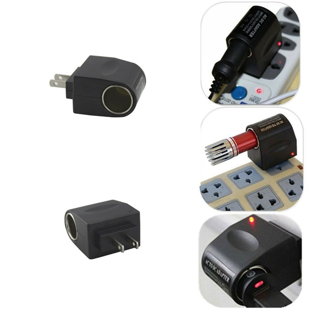 110V-220V AC Wall US Plug to 12V Car Charger DC Power Socket Converter Adapter--