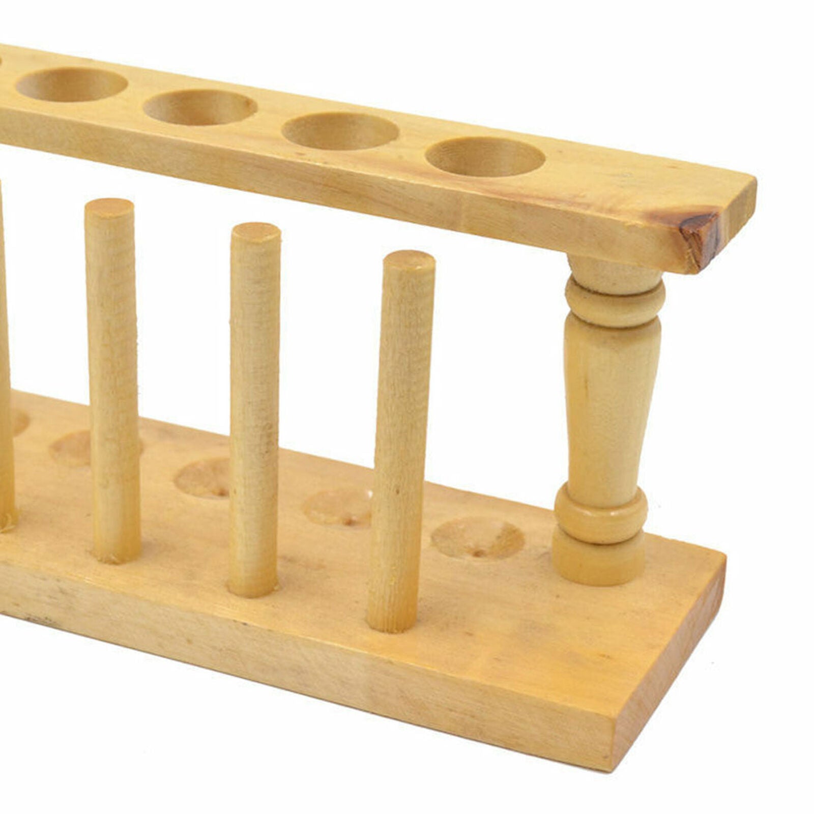 6 Holes 20mm Wooden Lab Test Tube Rack Holder Laboratory for Burette Stand