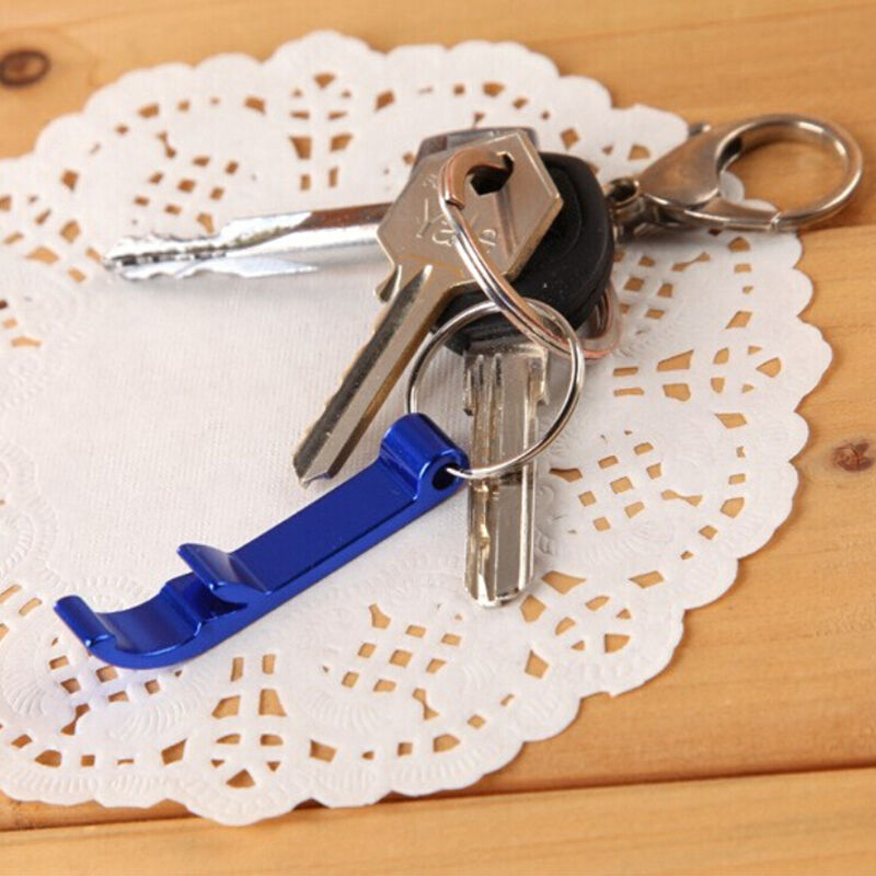 3x Beer Bottle Opener Claw Bar Beverage Keychain Ring Random Color DD
