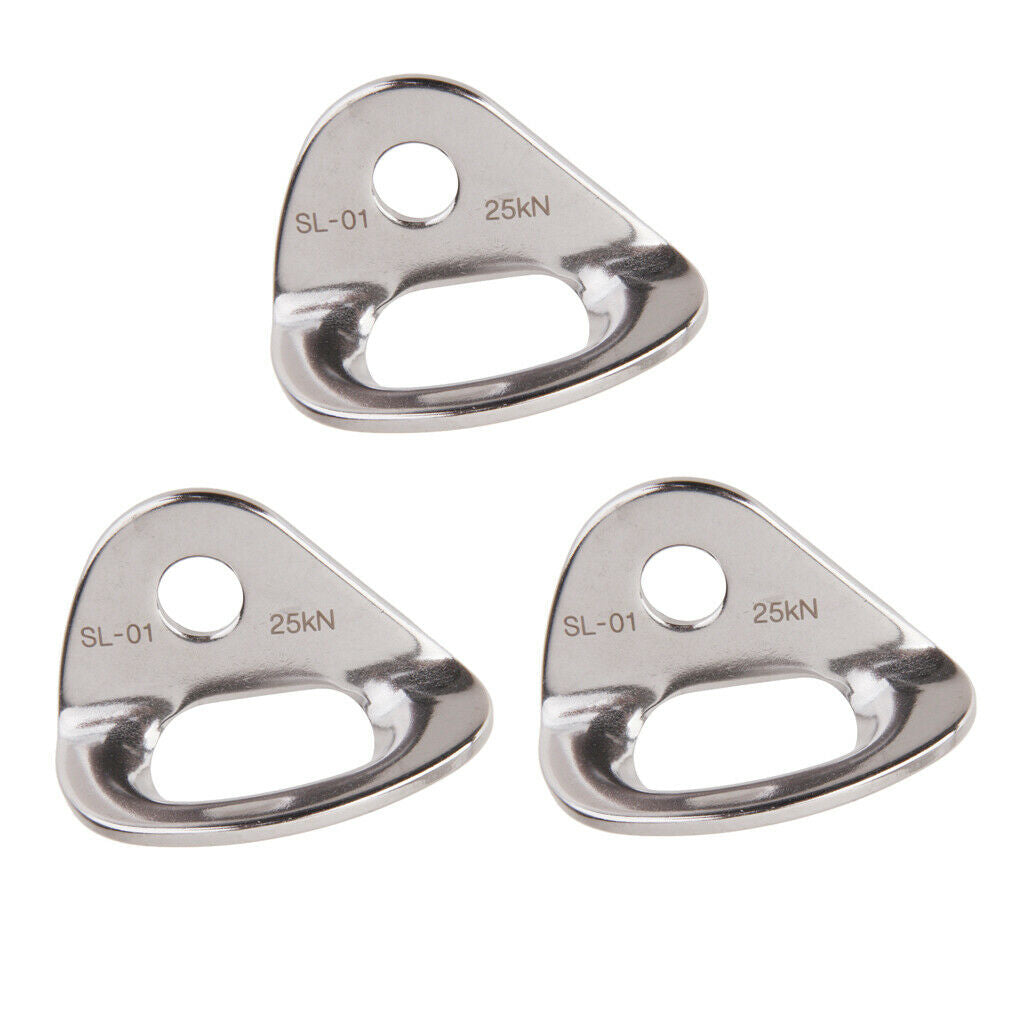 3pc 25KN Stainless Steel Climbing Equipment Anchor Hanging  Piton