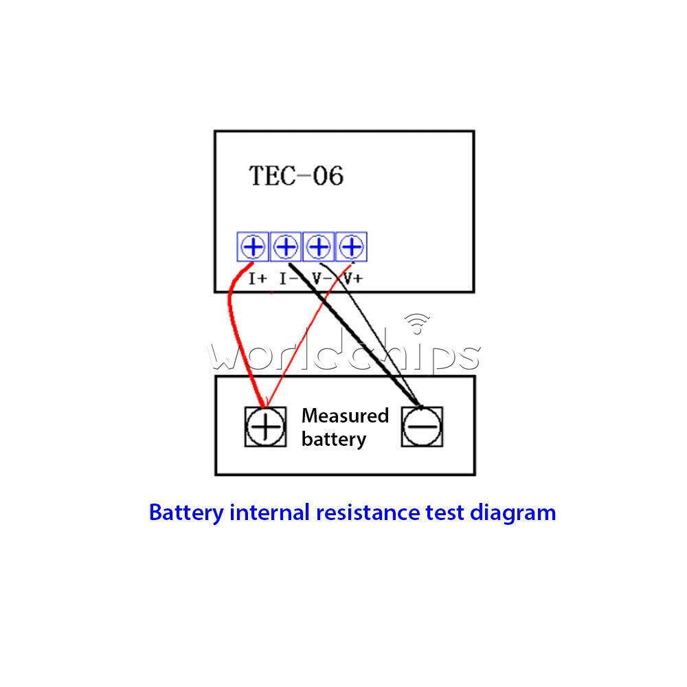 Battery Capacity Tester 16W Electric Load Max 500AH TEC-06 LED Display w/ Fan
