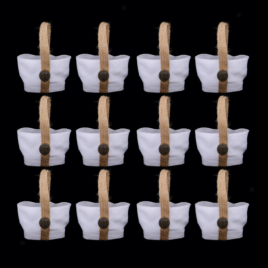12pcs Fashion Love Decor Small Sweets Candy Bags with Handle Wedding Favor