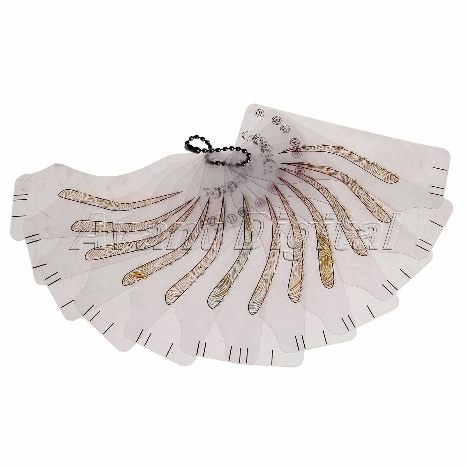 12pcs/Pack Eyebrow Stencil Permanent Makeup Plastic Template Women Beauty Supply