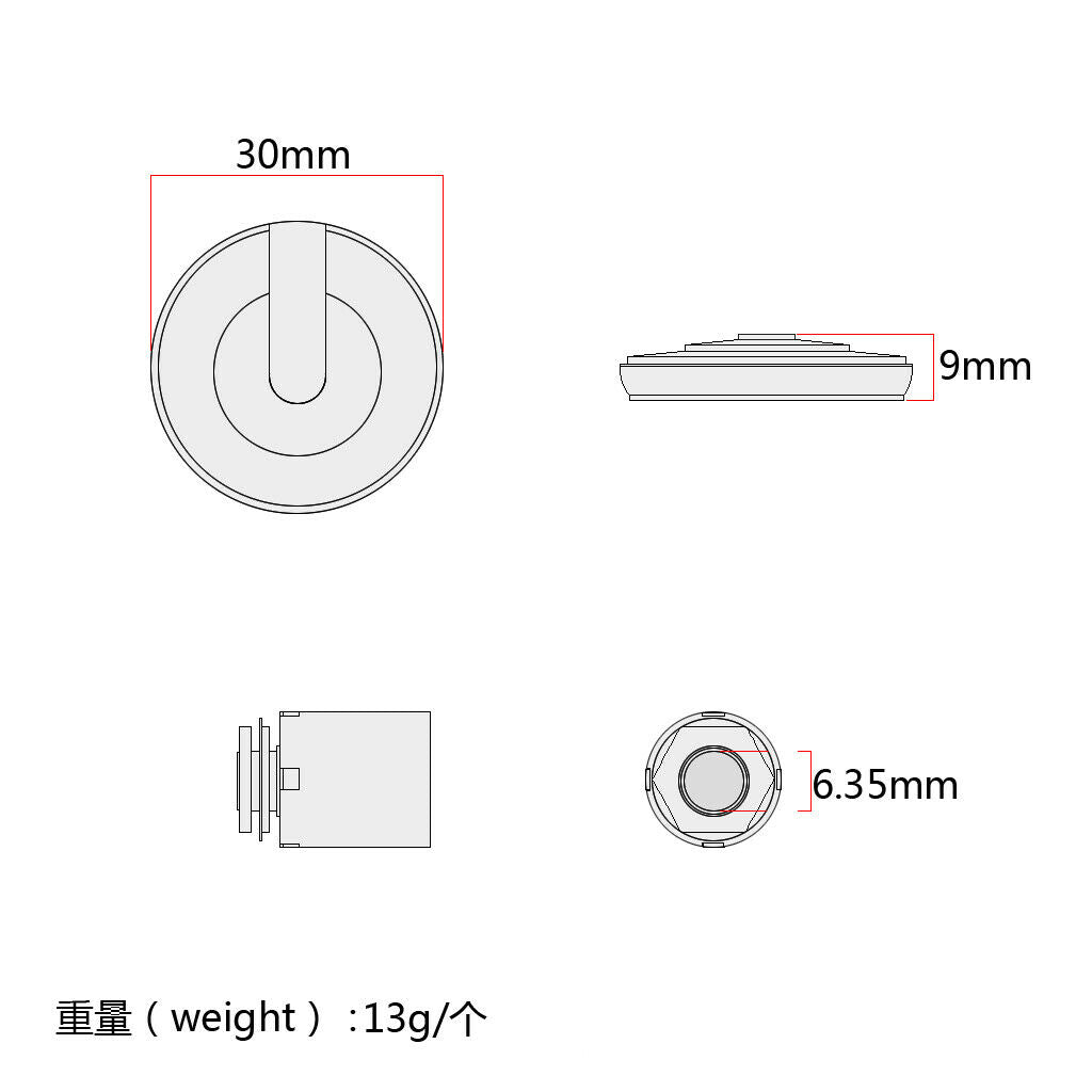 Universal 6.35 Single Audio Acoustic Transducer Guitar Pickup Accessories