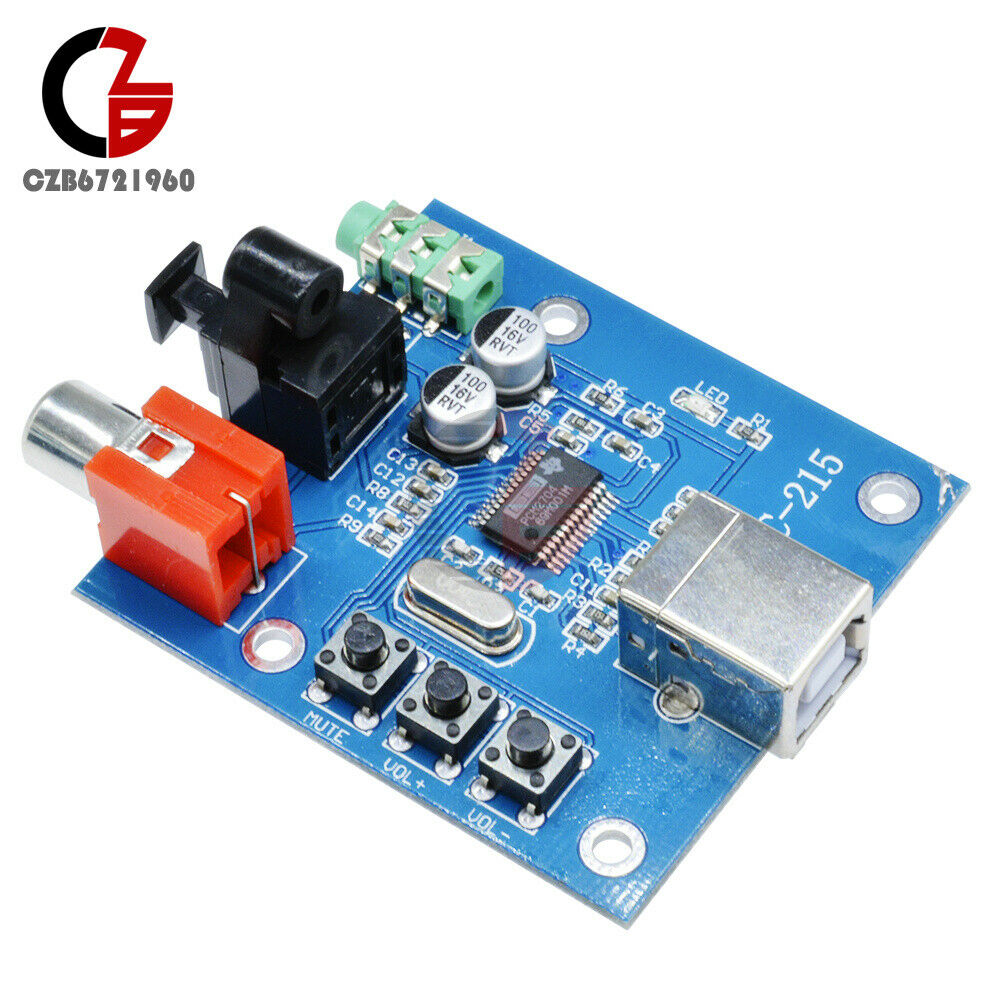 16-Bits PCM2704 DAC Decoder Board USB to Analog S/PDIF Output Audio Sound Card