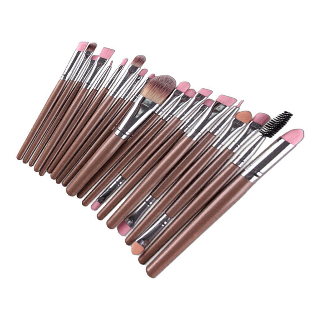 20pcs/Set Professhional Makeup Brushes Foundation Powder Brush Golden Sliver