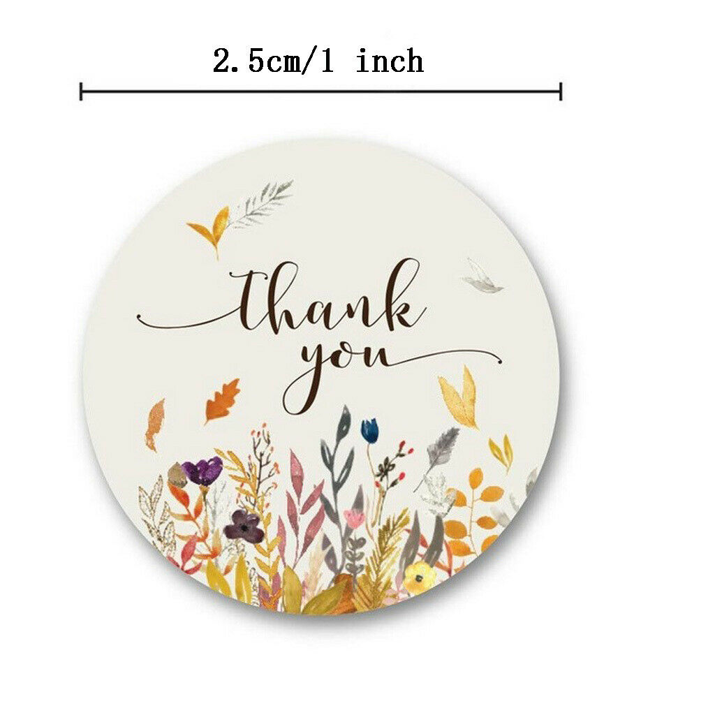 Thank You Stickers, 1 inches, 500Pcs Roll Stickers for Wedding Birthday Party