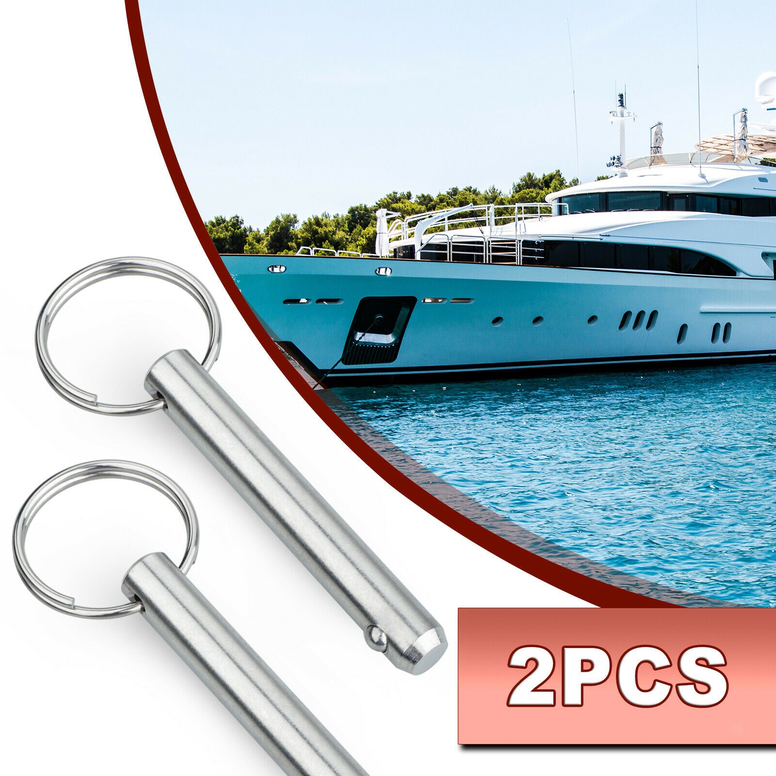 2pcs 10x70mm Stainless Steel Quick Release Pull Ring Detent Pin