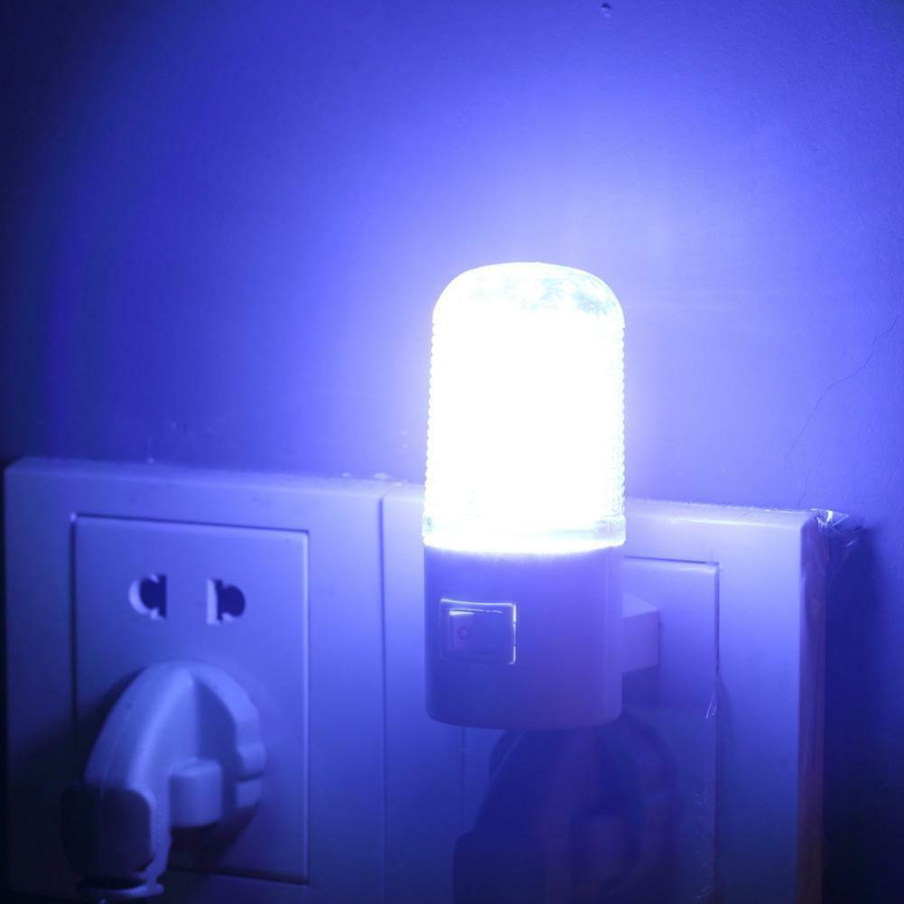 3W Plug Night Light Bedside Lamp Wall Mounted 4-LED Bedroom Lighting Bright Bulb