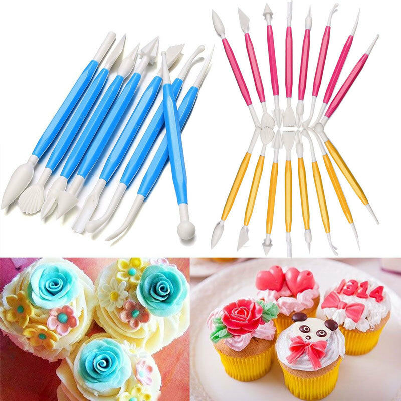 8pcs Fondant Cake Decorating Sugarcraft Paste Flower Modelling Tools Set Kit