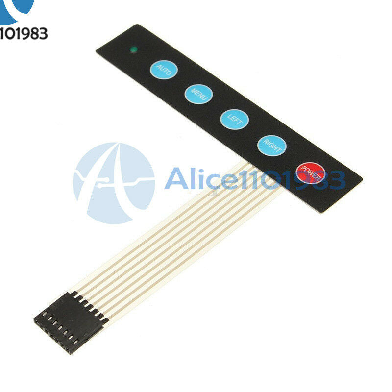 2PCS 1x5 Matrix Array 5Keys Membrane Switch Control Keypad Keyboard For Arduino