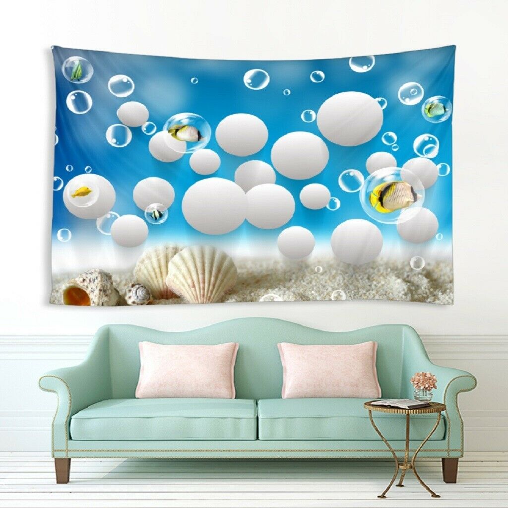Digital Printed Undersea World Wall Hanging Tapestry Living Room 200x150cm