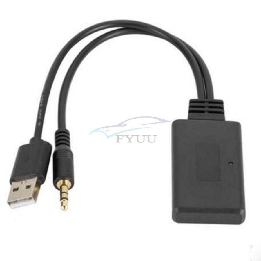 1Piece 5V-12V ABS Plastic Black Car AUX Bluetooth 5.0 Audio Receiver Cable Parts