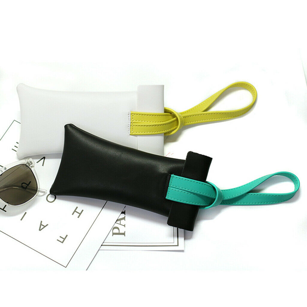 Eyeglasses Case Pouch Carrying Protective Holder with Handle Green