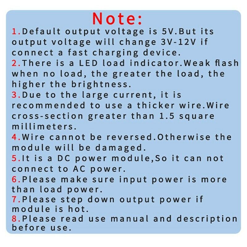 USB DC  Module 12V 24V to QC2.0 QC3.0 Fast Charge Mobile Phone Charging Board W5