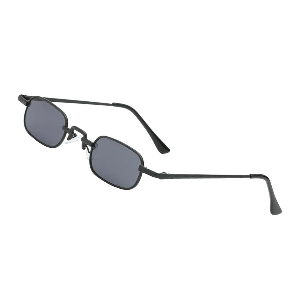 2pcs Fashion Rectangle Sunglasses Small Frame UV400 90s Eyewear Glasses