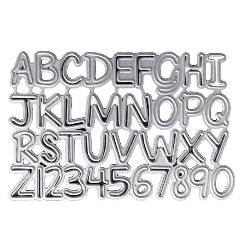 English Alphanumeric Number Carbon Steel Cutting Dies DIY Scrapbooking Photo
