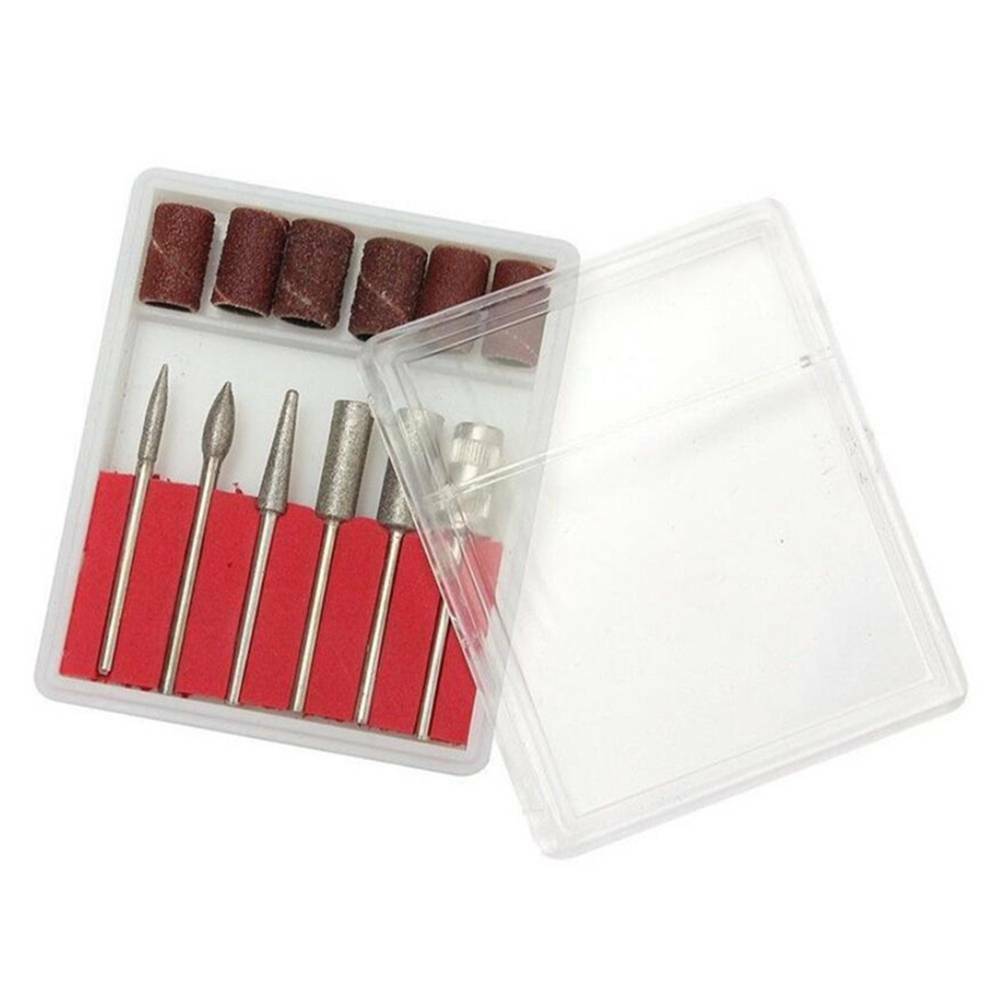 12x Professional Nail Art Electric Files Drill Bits Set Manicure Machine Kits