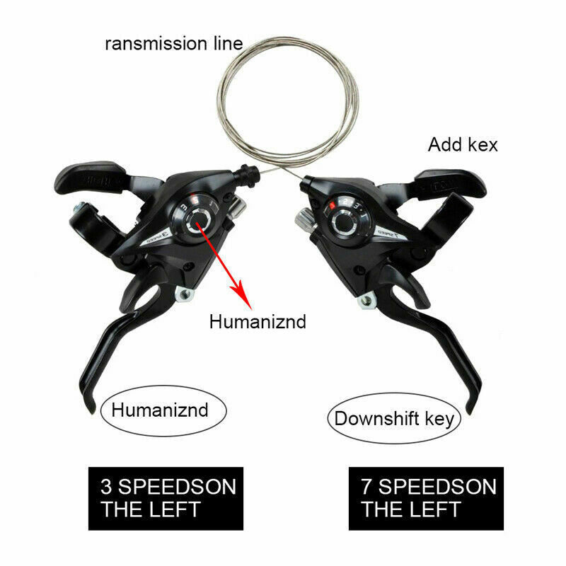 Shimano ST-EF51-7 MTB Bike Gear 3 x 7 Speed Brake Shifter Combo Lever 1 Pair Set