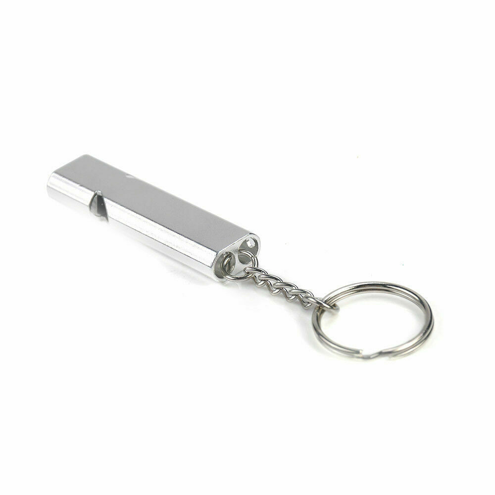 Alloy Aluminum Keychain SOS Emergency Survival Loud Whistle Camping Hiking Toolï¼