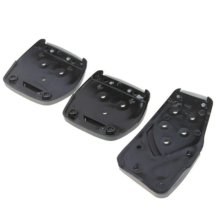 Grey Metal Speed Sporty Non-Slip Manual MT Gas Brake Foot Pedal Pad Cover Car