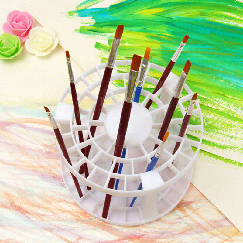 Portable 49 Holes Paint Brush Pencil Stand Watercolor Paint Brush Holder StandI7