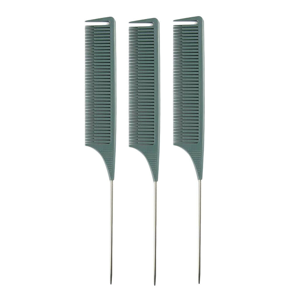 3Pcs Professional ABS Weave Highlighting Foiling Hair Comb for Salon Comb