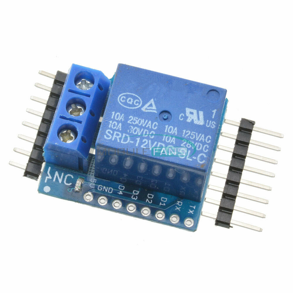 ESP8266 12V 1-CH WeMos D1 Mini Wifi Relay Shield Development Board for Arduino