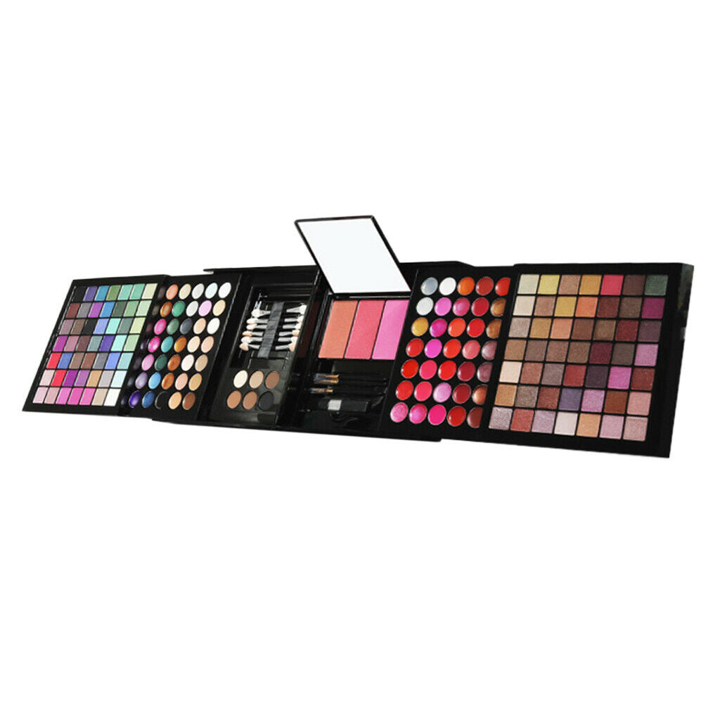 Luxury 177 Colors Eyeshadow Lipstick Bronzer Concealer Palette W/ Mirror&Brush