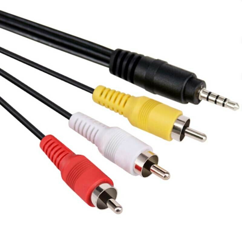 3.5mm to 3RCA AV Cable For Camcorder canon MVX25i, MVX30, MVX30i, MVX35, MVX35i