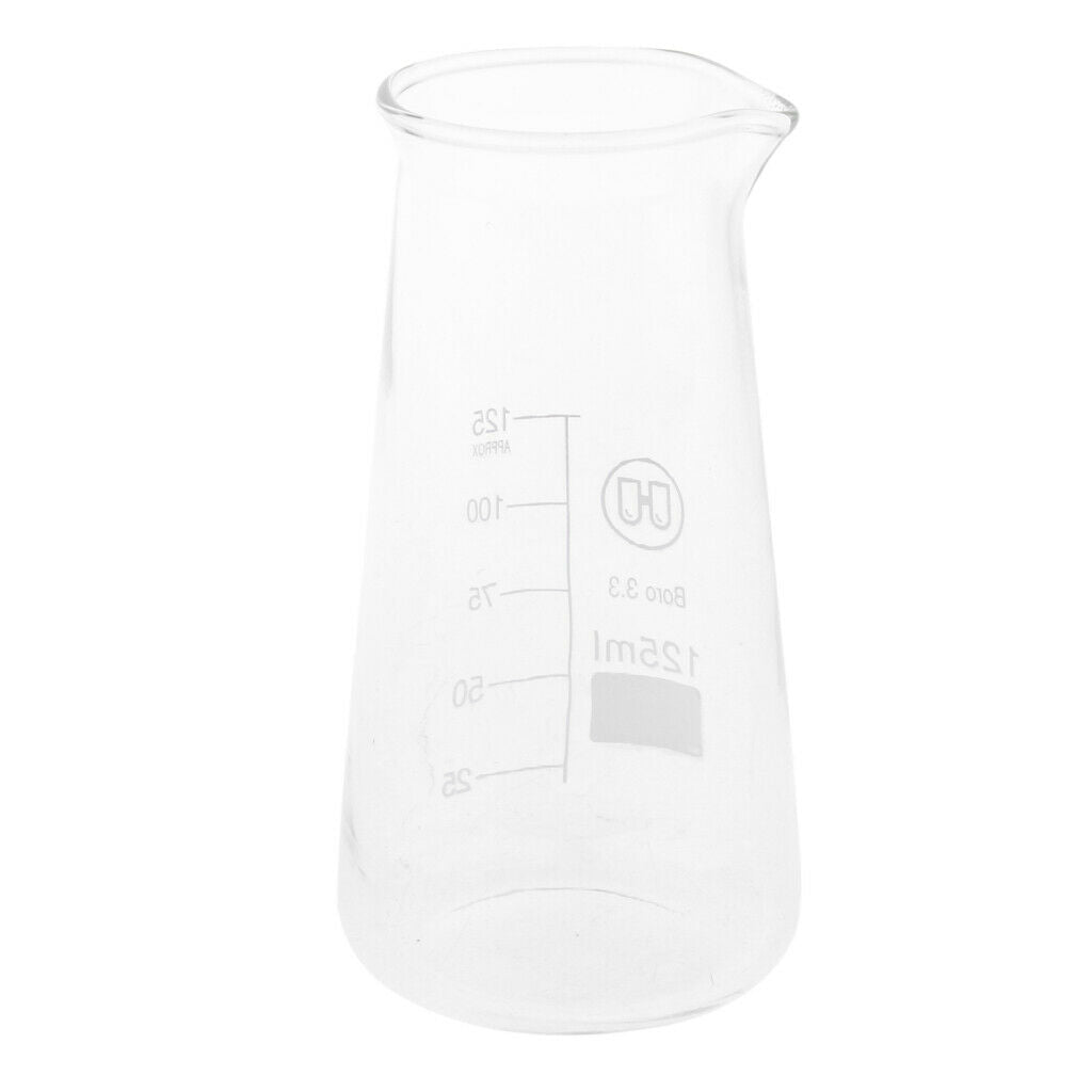125ml Borosilicate Conical Flask Glass Stopper Lab Glassware