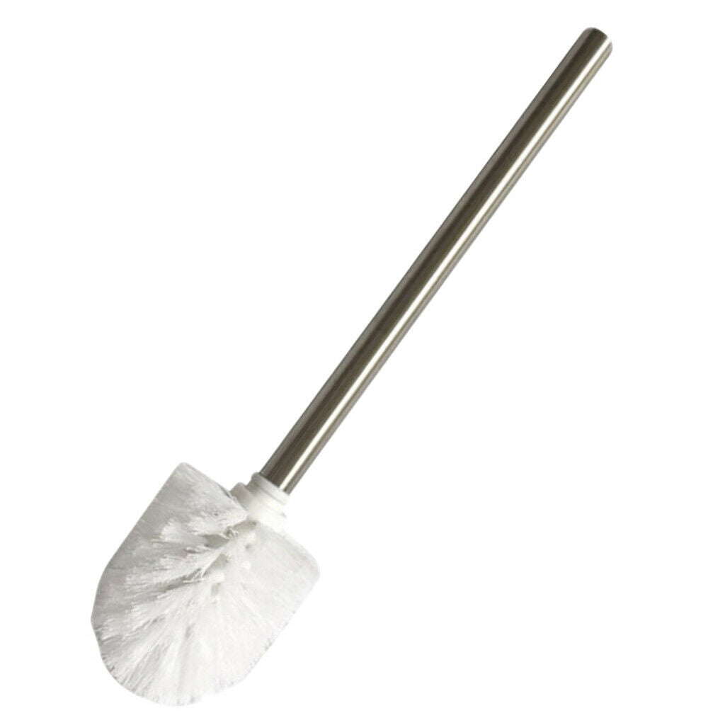 Toilet Brush Toilet Scrubber with Stainless Steel Handle  White_1