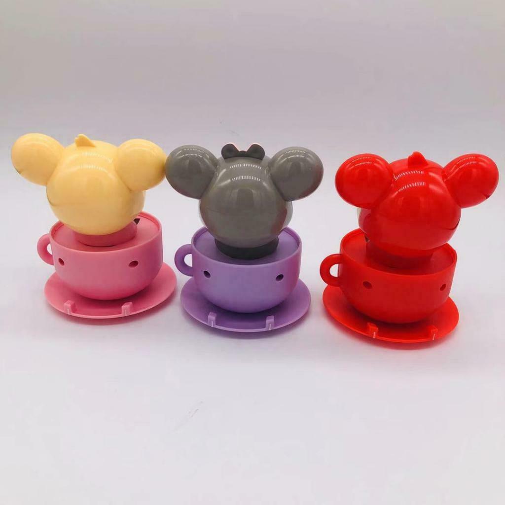 Set of 2 Solar Powered Shaking Rat Kids Ornament Crafts Addorable 10x10x11cm