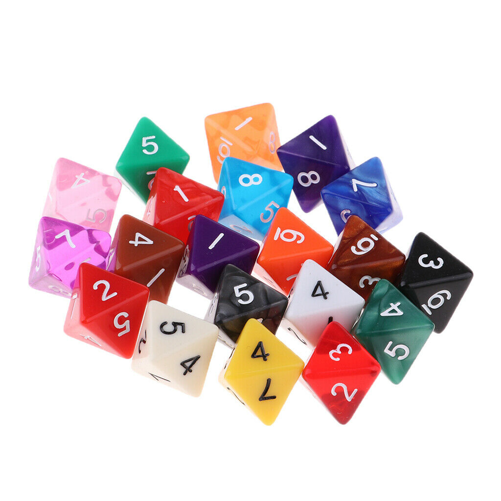 40 Pieces Dice Set DND Role Playing Game D8 D10  Table Games Supplies